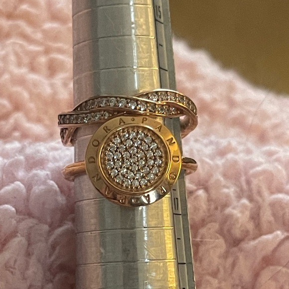 AUTHENTIC NEW PANDORA ROSE GOLD SIGNATURE RING - Picture 5 of 5